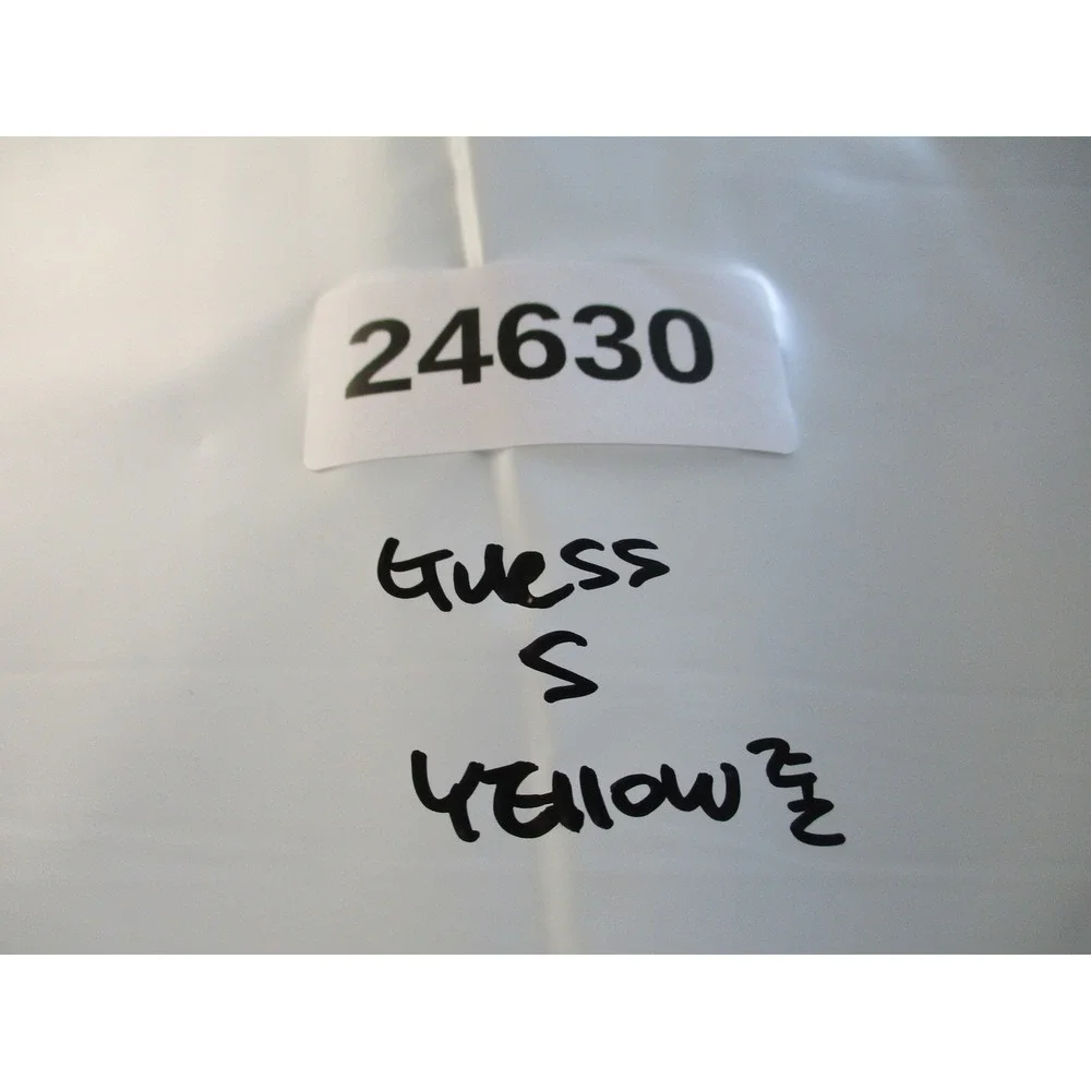 Guess Shirt Mens Small Yellow Striped Originals Embroidered Logo Crewneck Tee - Picture 9 of 9